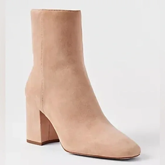 Ann Taylor Suede Block Heel Booties - Picture 1 of 3